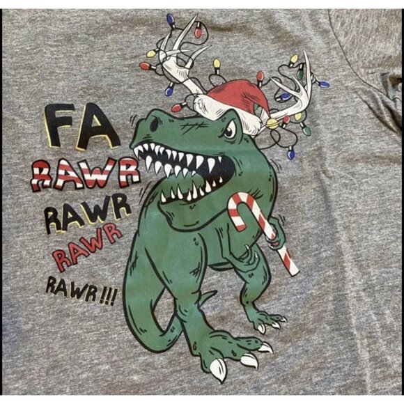 NWT Epic Threads Christmas T-Rex Tee Boys size 7 - Picture 3 of 3